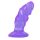 Plug anal unisexe avec disque adhésif violet – cosmétique intime de qualité