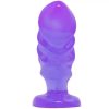 Plug anal unisexe avec disque adhésif violet – cosmétique intime de qualité
