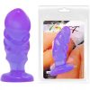 Plug anal unisexe avec disque adhésif violet – cosmétique intime de qualité