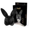 Masque en cuir vegan avec oreilles de lapin – cosmétique intime de qualité