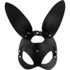Masque en cuir vegan avec oreilles de lapin – cosmétique intime de qualité