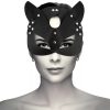 Masque en cuir vegan avec oreilles de chat – cosmétique intime de qualité