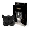 Masque en cuir vegan avec oreilles de chat – cosmétique intime de qualité