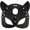 Masque en cuir vegan avec oreilles de chat – cosmétique intime de qualité