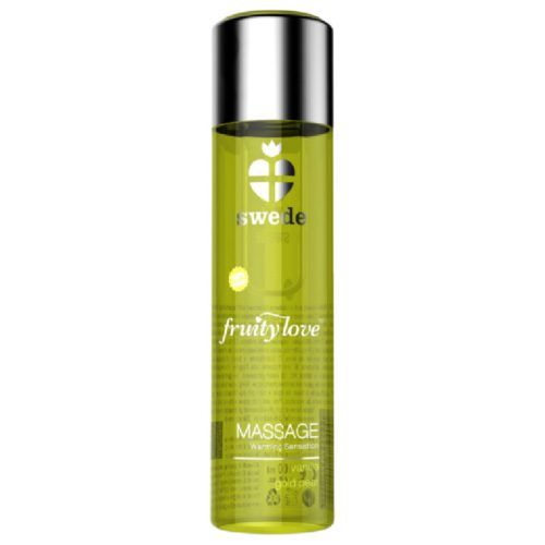 Huile de massage chauffante fruitful love vanille et poire dorée 120 ml – cosmétique intime de qualité