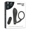 ADDICTED TOYS – anneau pénien noir rechargeable avec télécommande