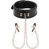 Black edition collier avec pinces à tétons – cosmétique intime de qualité