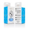 Plug anal en metal aluminium avec verre bleu taille m – cosmétique intime de qualité