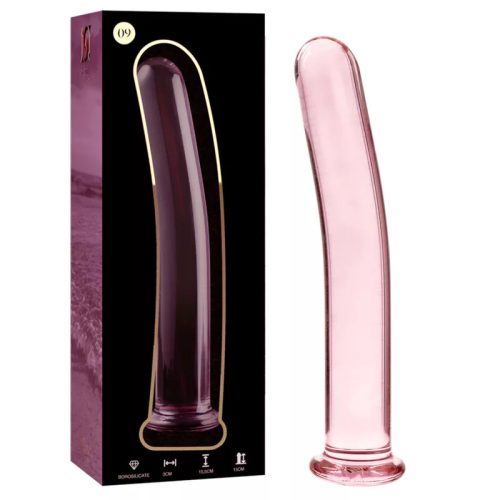 Modèle 9 gode en verre borosilicate 15,5 x 2,5 cm rose – cosmétique intime de qualité