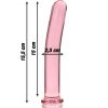 Modèle 9 gode en verre borosilicate 15,5 x 2,5 cm rose – cosmétique intime de qualité