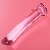 Modèle 9 gode en verre borosilicate 15,5 x 2,5 cm rose – cosmétique intime de qualité