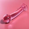 Modèle 11 gode en verre borosilicate 16 x 3 cm rose – cosmétique intime de qualité