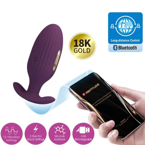 Plug anal contrôlé par application jefferson violet – cosmétique intime de qualité