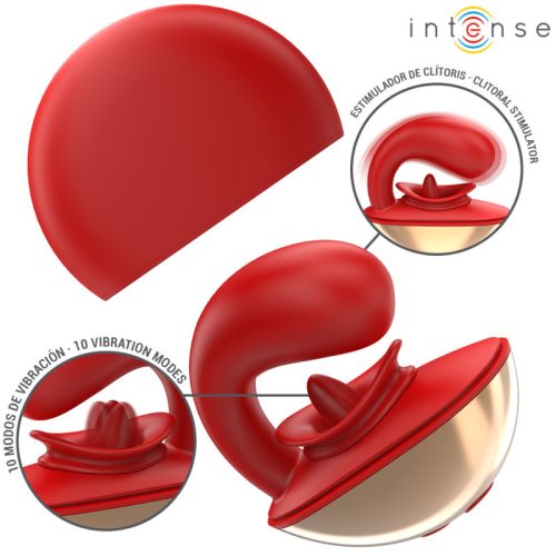 Vibrateur et stimulateur mariah en u 10 vibrations rouge – cosmétique intime de qualité