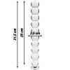 Modèle 22 gode en verre borosilicate 21,5 x 2,5 cm transparent – cosmétique intime de qualité
